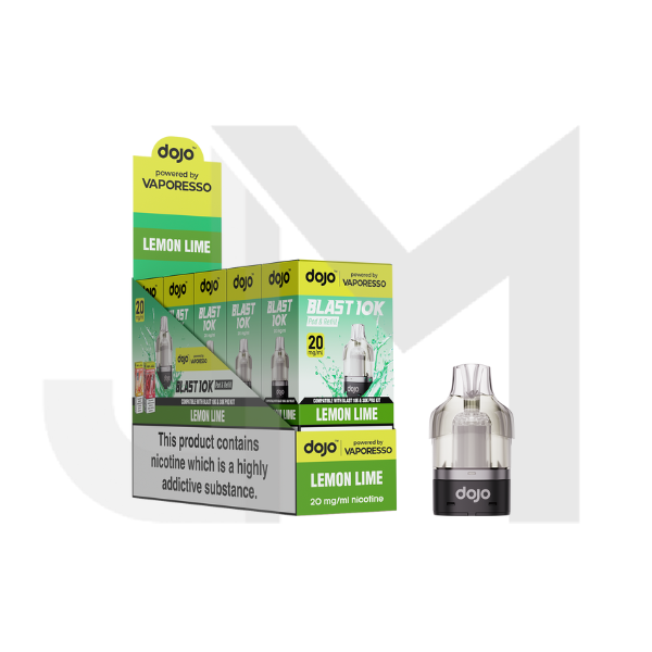 10 x 20mg Vaporesso Dojo Blast 10K Prefilled Pod 10000 Puffs (Buy 10 Pods Get 2 Kits Free)