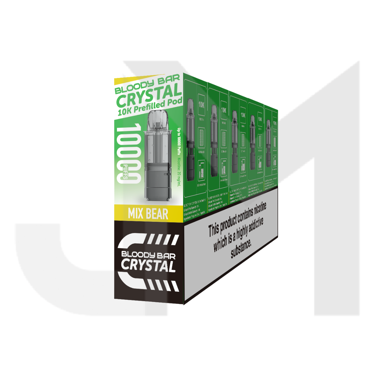 20mg Bloody Bar Crystal 10K Prefilled Pod 10000 Puffs