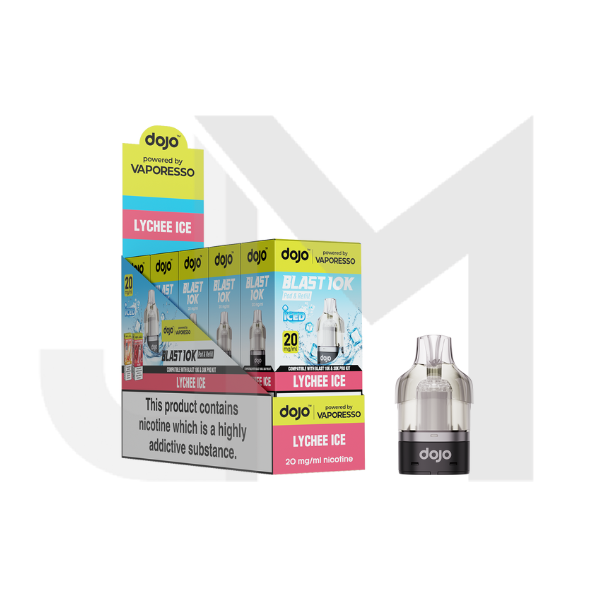 10 x 20mg Vaporesso Dojo Blast 10K Prefilled Pod 10000 Puffs (Buy 10 Pods Get 2 Kits Free)