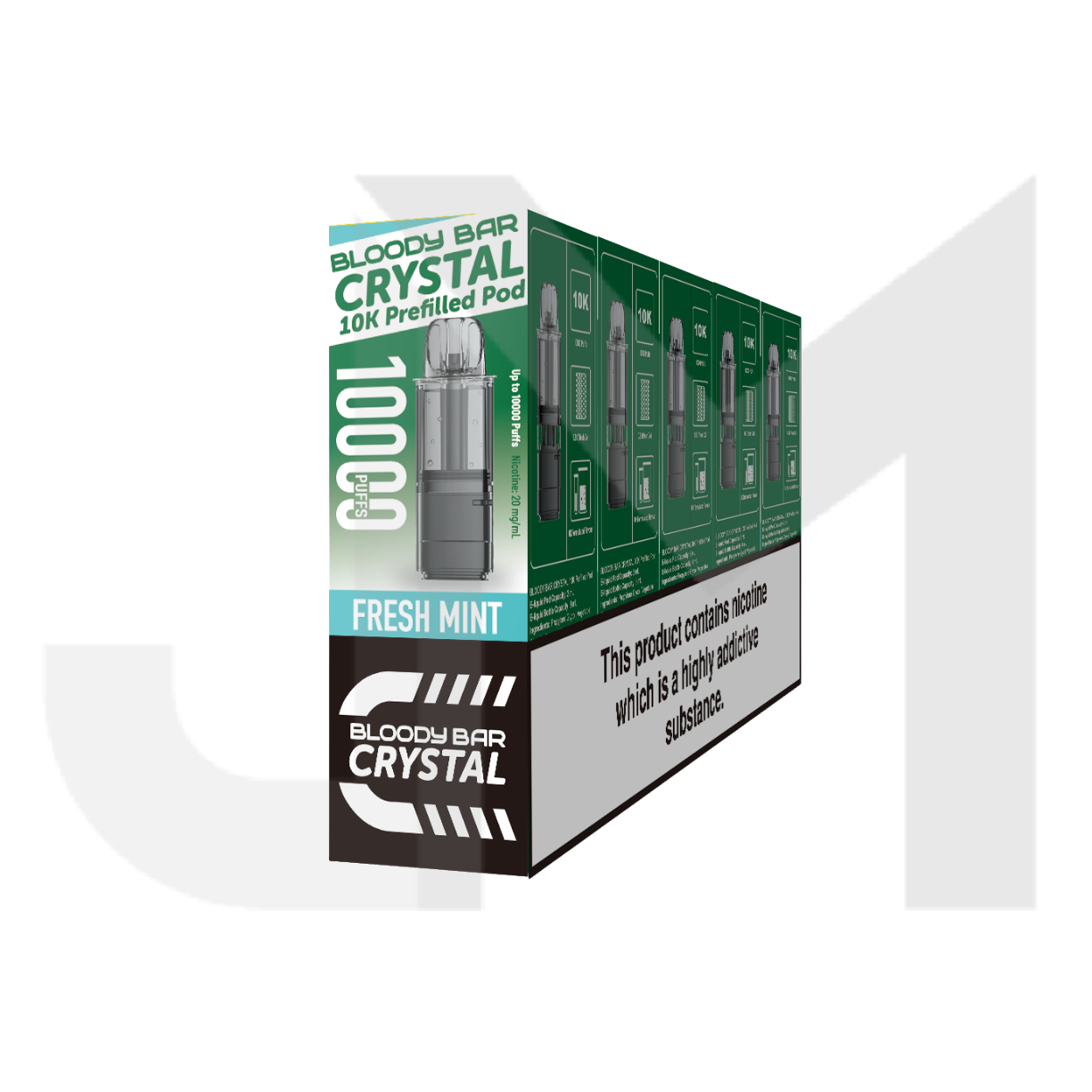 20mg Bloody Bar Crystal 10K Prefilled Pod 10000 Puffs