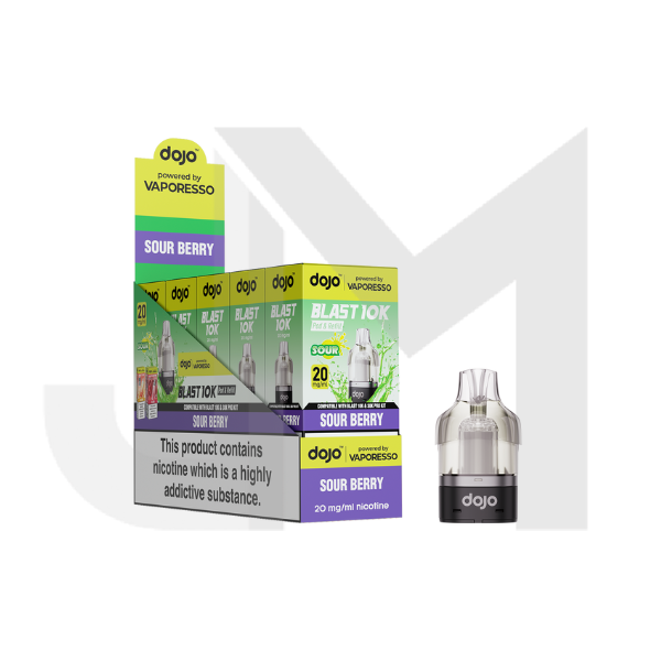 10 x 20mg Vaporesso Dojo Blast 10K Prefilled Pod 10000 Puffs (Buy 10 Pods Get 2 Kits Free)