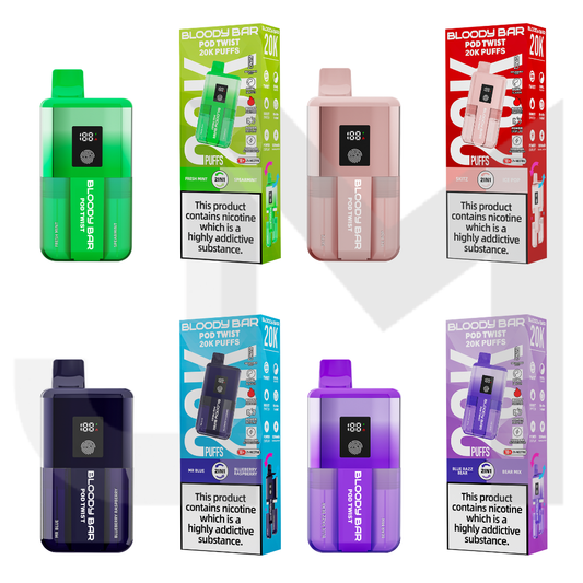 20mg Bloody Bar 20K Twist Prefilled Pod Vape Kit 20000 Puffs