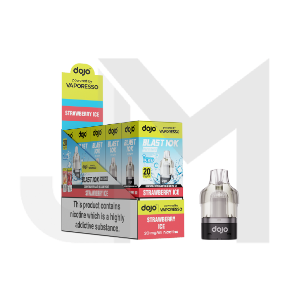 10 x 20mg Vaporesso Dojo Blast 10K Prefilled Pod 10000 Puffs (Buy 10 Pods Get 2 Kits Free)