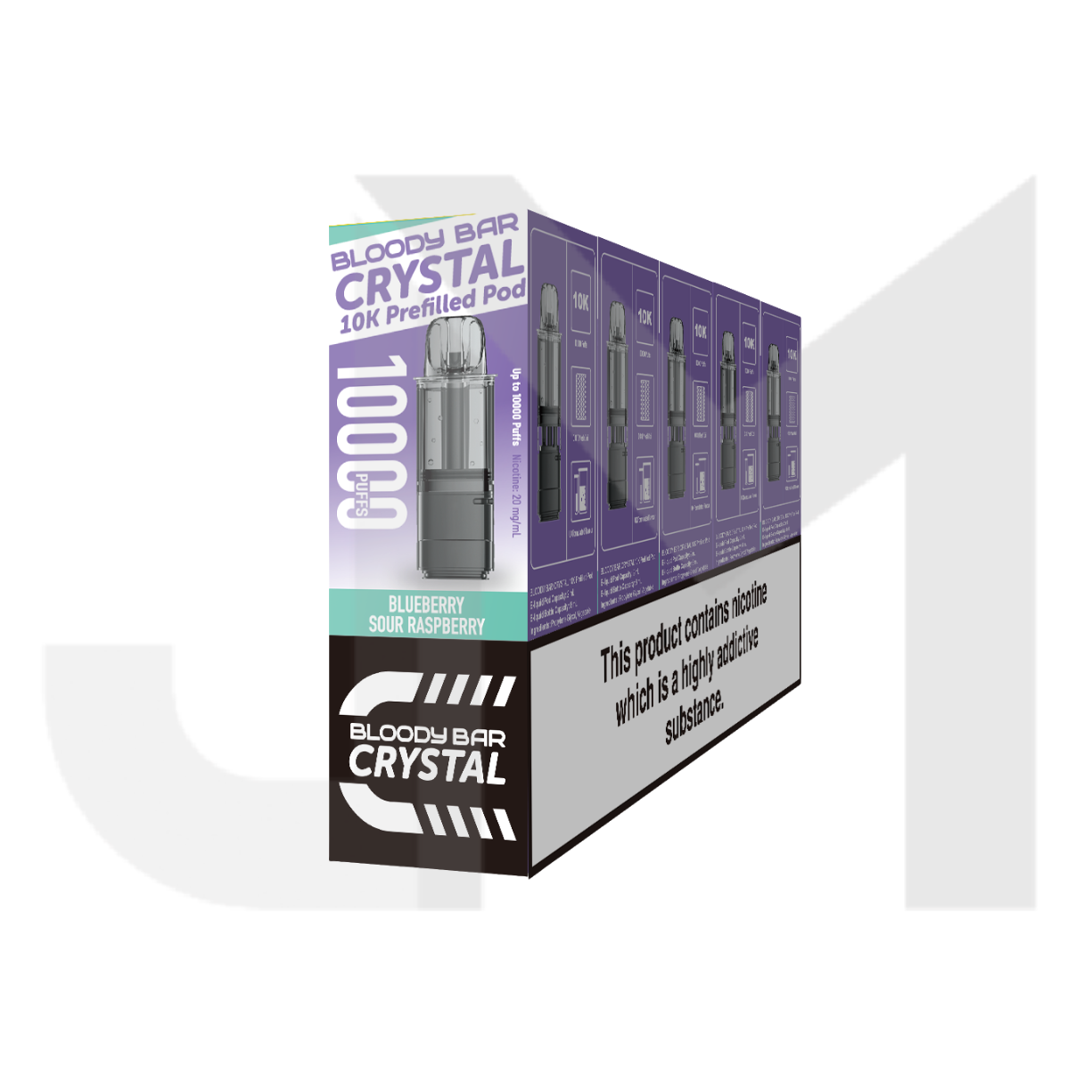 20mg Bloody Bar Crystal 10K Prefilled Pod 10000 Puffs