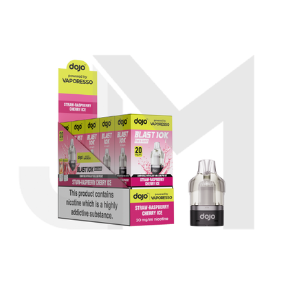 10 x 20mg Vaporesso Dojo Blast 10K Prefilled Pod 10000 Puffs (Buy 10 Pods Get 2 Kits Free)