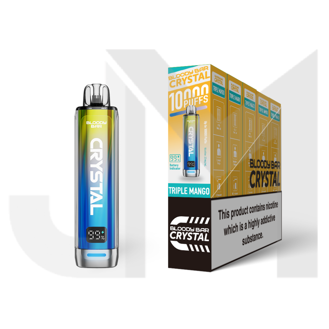 20mg Bloody Bar Crystal 10K Prefilled Pod Vape Kit 10000 Puffs