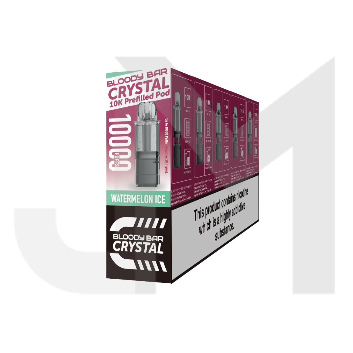 20mg Bloody Bar Crystal 10K Prefilled Pod 10000 Puffs