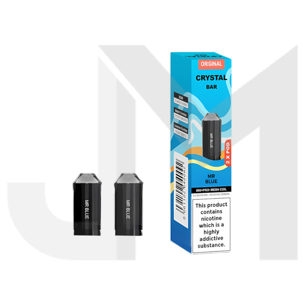 Crystal Bar 600 Prefilled Pod 600 Puffs - 2 Pcs