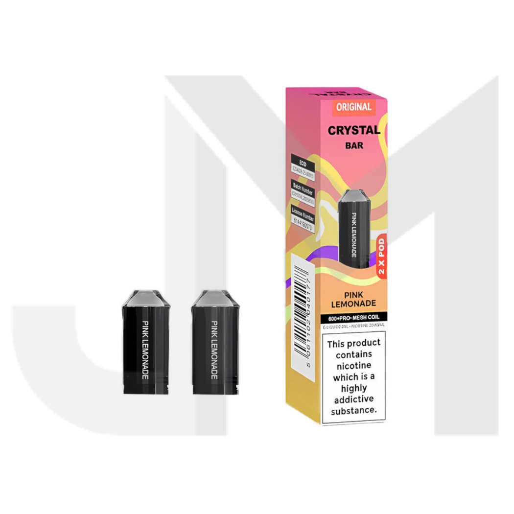 Crystal Bar 600 Prefilled Pod 600 Puffs - 2 Pcs