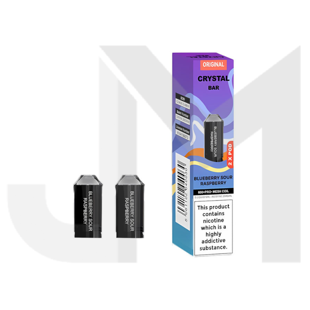 Crystal Bar 600 Prefilled Pod 600 Puffs - 2 Pcs
