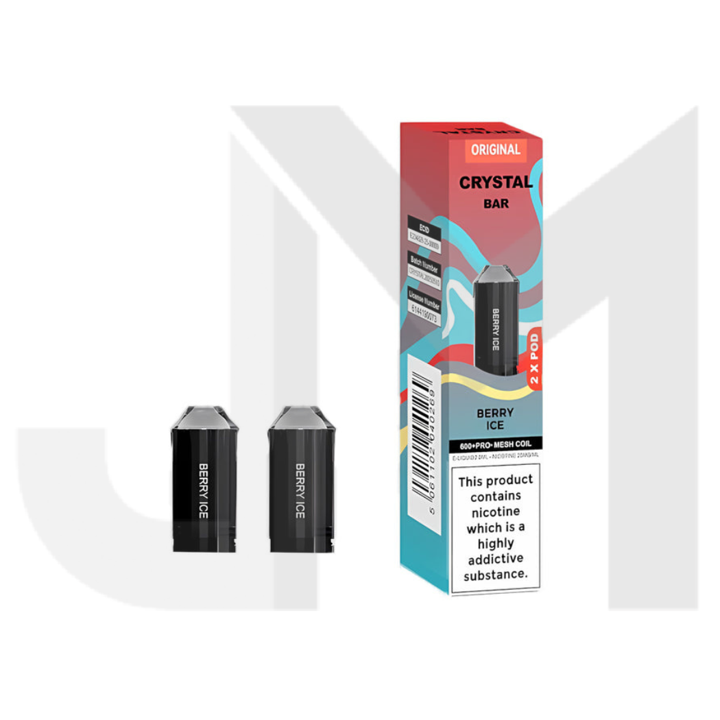 Crystal Bar 600 Prefilled Pod 600 Puffs - 2 Pcs