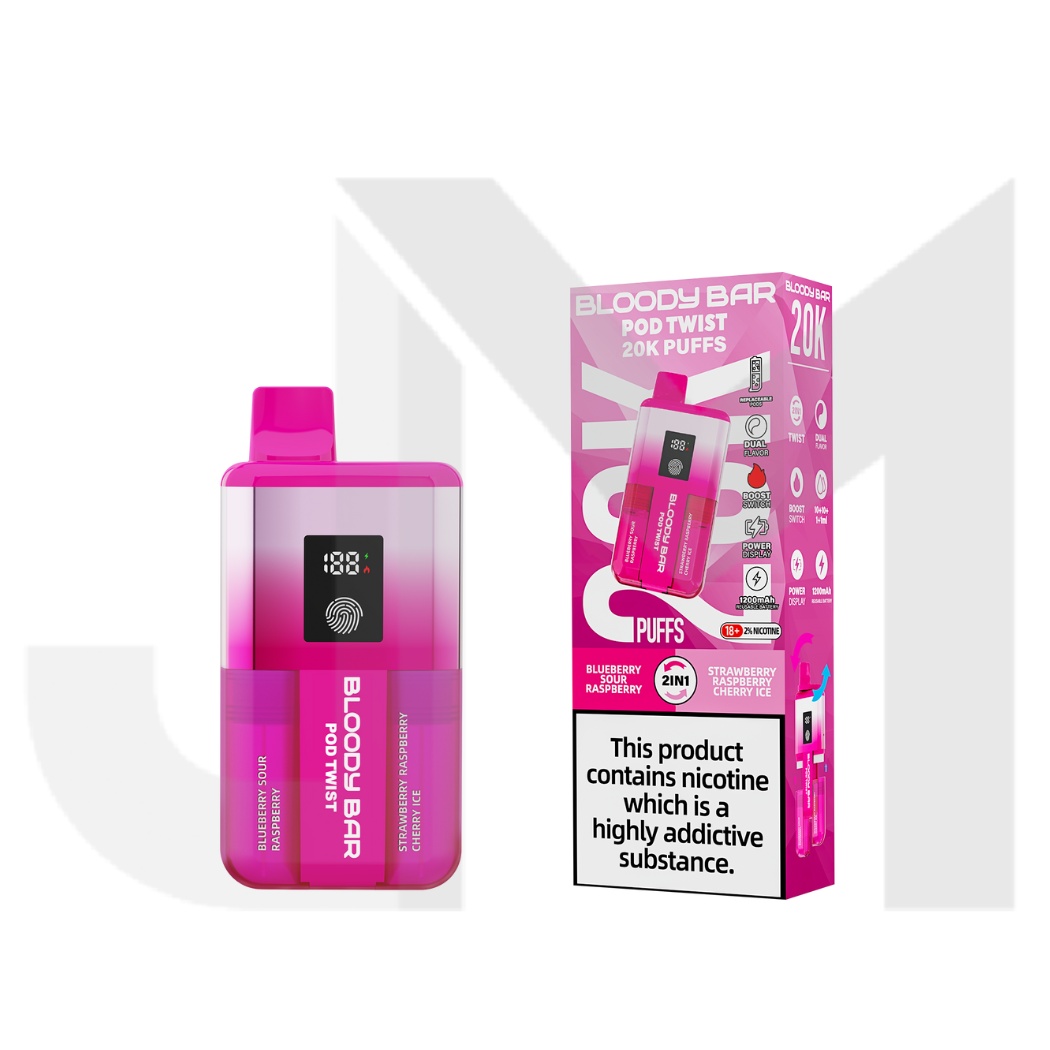 20mg Bloody Bar 20K Twist Prefilled Pod Vape Kit 20000 Puffs