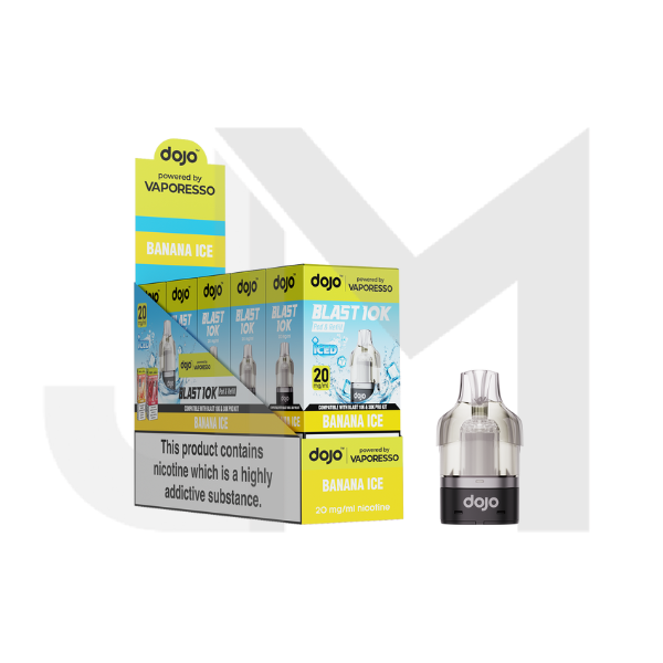 10 x 20mg Vaporesso Dojo Blast 10K Prefilled Pod 10000 Puffs (Buy 10 Pods Get 2 Kits Free)