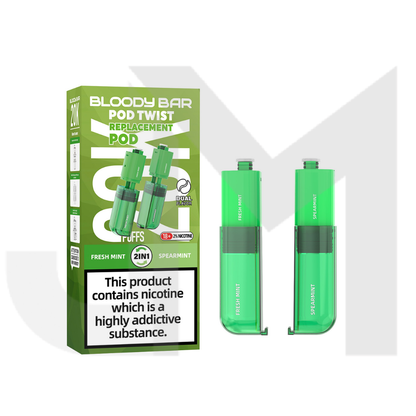 20mg Bloody Bar 20K Twist Prefilled Replacement Pods 20000 Puffs - 2 Pcs