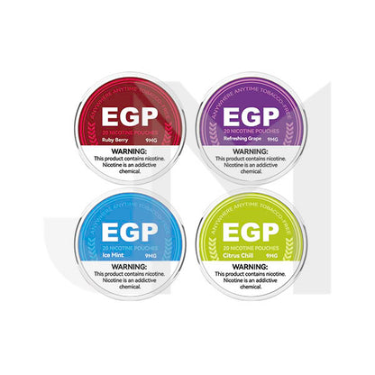 9mg EGP Nicotine Pouches - 20 Pouches