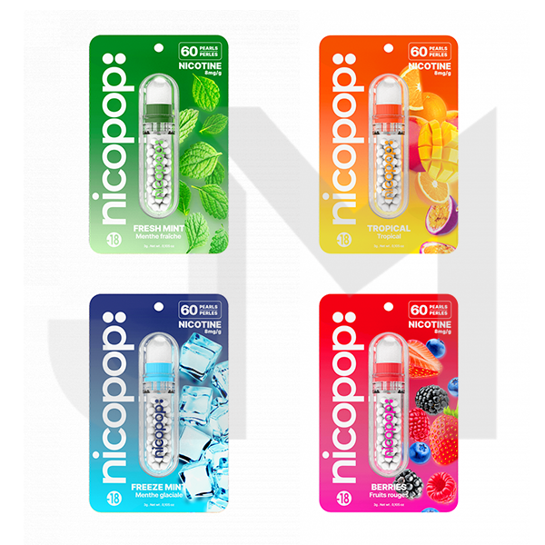 Nicopop 8mg Nicotine Pearls - 60 Pearls