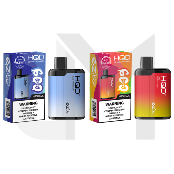 20mg HQD EZ Bar Disposable Vape Device 600 Puffs