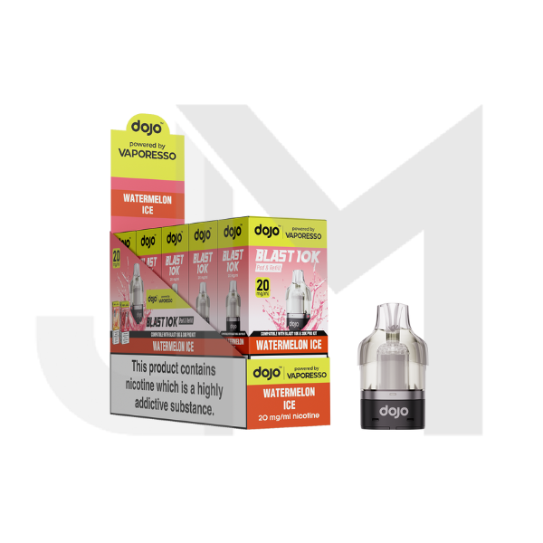 10 x 20mg Vaporesso Dojo Blast 10K Prefilled Pod 10000 Puffs (Buy 10 Pods Get 2 Kits Free)