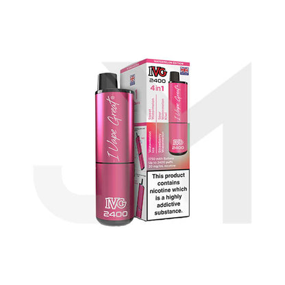 20mg IVG 2400 4 in 1 Multi Edition Rechargeable Pod Vape Kit 2400 Puffs