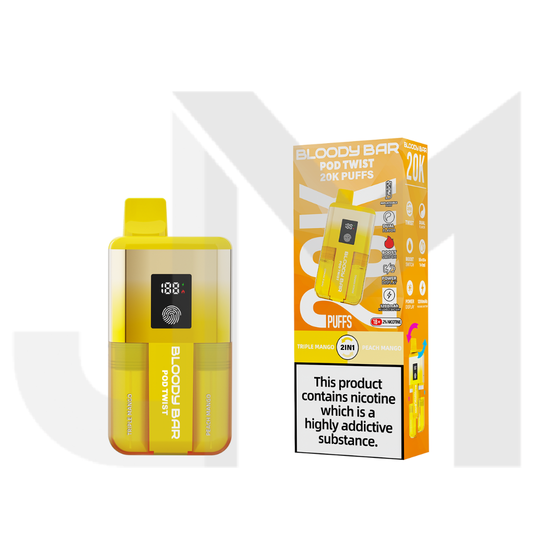 20mg Bloody Bar 20K Twist Prefilled Pod Vape Kit 20000 Puffs