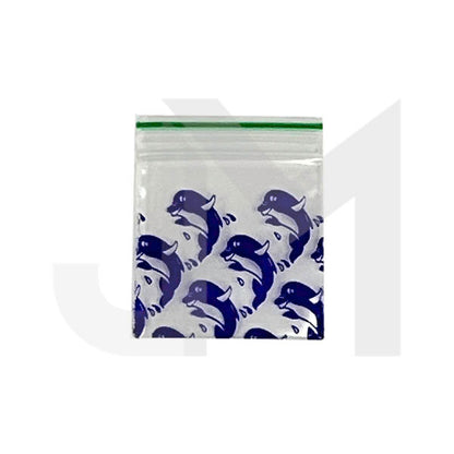 Zipper Branded 30mm x 30mm Purple Dolphin Bags