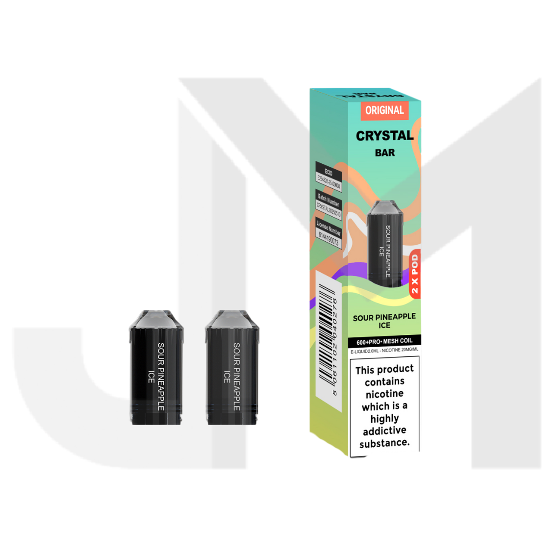 Crystal Bar 600 Prefilled Pod 600 Puffs - 2 Pcs