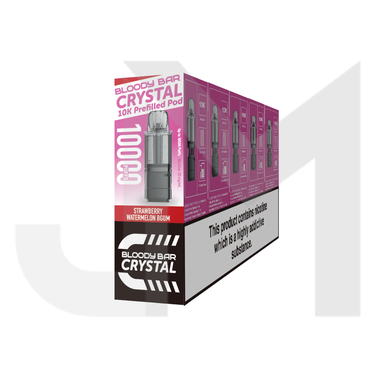 20mg Bloody Bar Crystal 10K Prefilled Pod 10000 Puffs