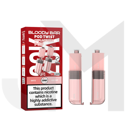 20mg Bloody Bar 20K Twist Prefilled Replacement Pods 20000 Puffs - 2 Pcs