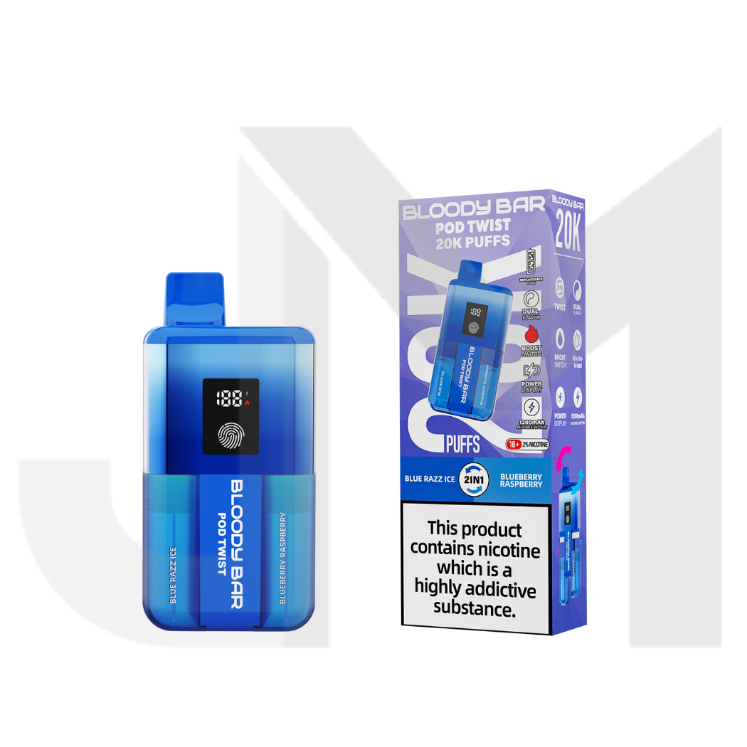 20mg Bloody Bar 20K Twist Prefilled Pod Vape Kit 20000 Puffs