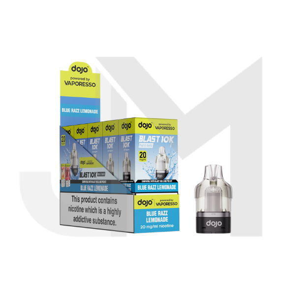 10 x 20mg Vaporesso Dojo Blast 10K Prefilled Pod 10000 Puffs (Buy 10 Pods Get 2 Kits Free)