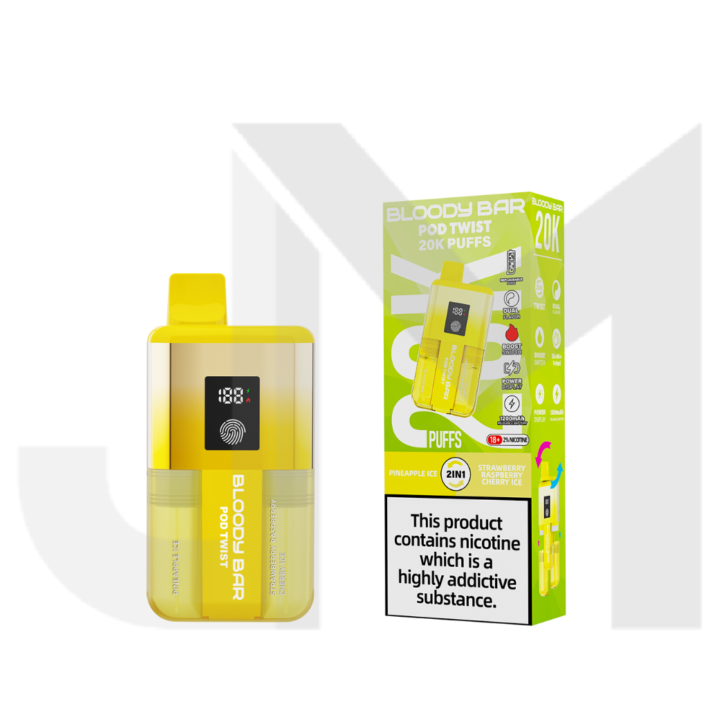 20mg Bloody Bar 20K Twist Prefilled Pod Vape Kit 20000 Puffs