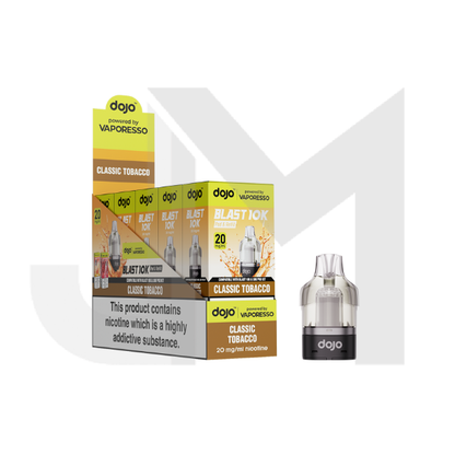 10 x 20mg Vaporesso Dojo Blast 10K Prefilled Pod 10000 Puffs (Buy 10 Pods Get 2 Kits Free)