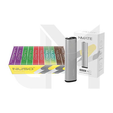 NUSO Heated Tobacco Sticks Starter Kit Bundle - 10x fruity Packs & Nmate Device