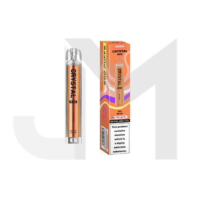 20mg Crystal Bar Original 600 Prefilled Pod Vape Kit