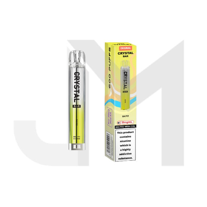 20mg Crystal Bar Original 600 Prefilled Pod Vape Kit