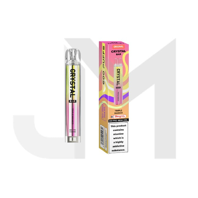 20mg Crystal Bar Original 600 Prefilled Pod Vape Kit