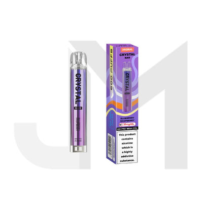 20mg Crystal Bar Original 600 Prefilled Pod Vape Kit
