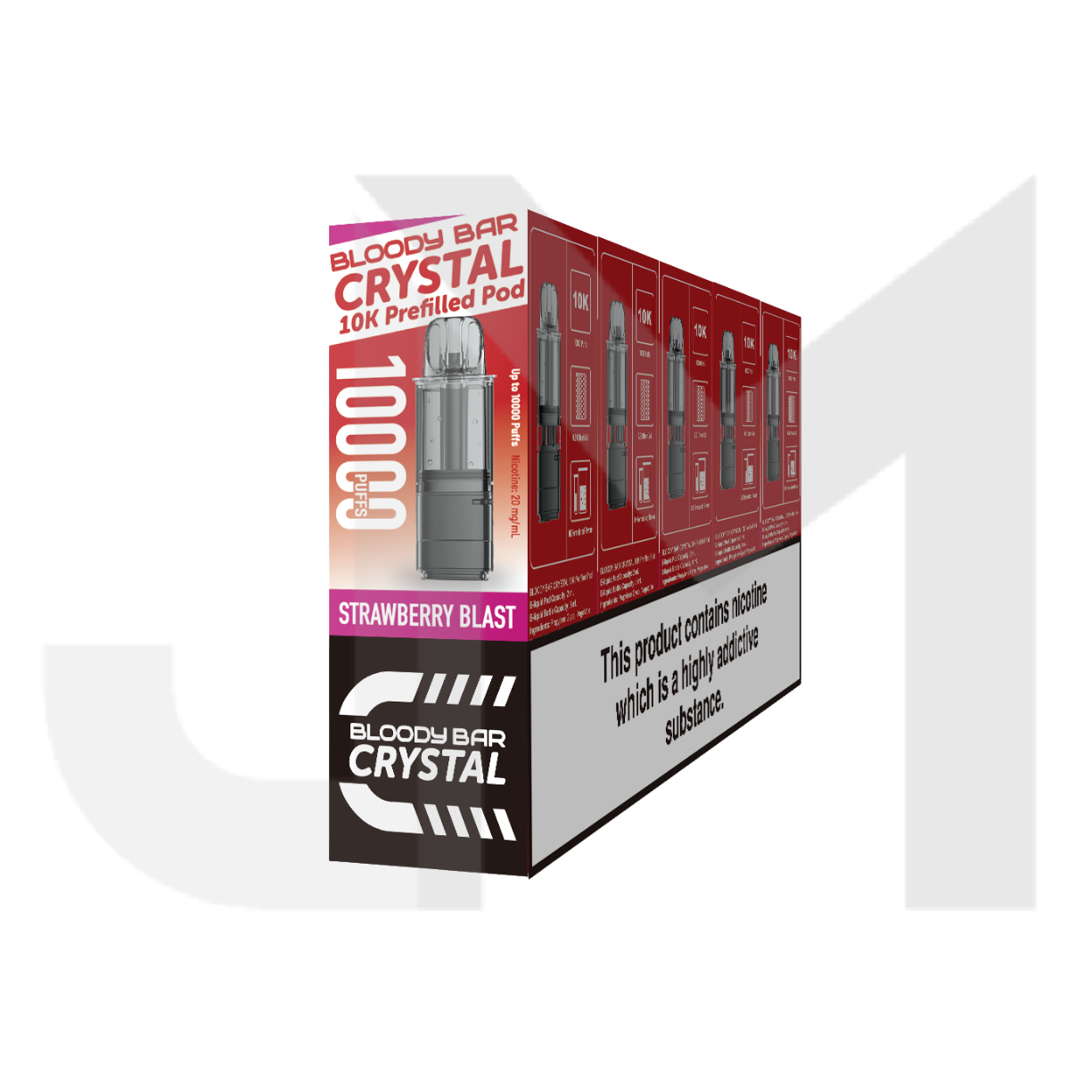 20mg Bloody Bar Crystal 10K Prefilled Pod 10000 Puffs