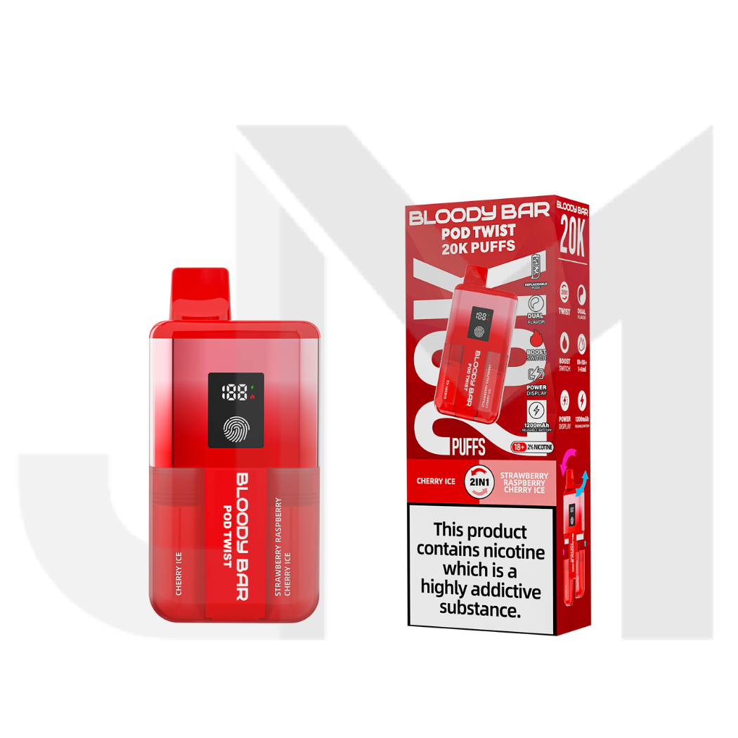20mg Bloody Bar 20K Twist Prefilled Pod Vape Kit 20000 Puffs