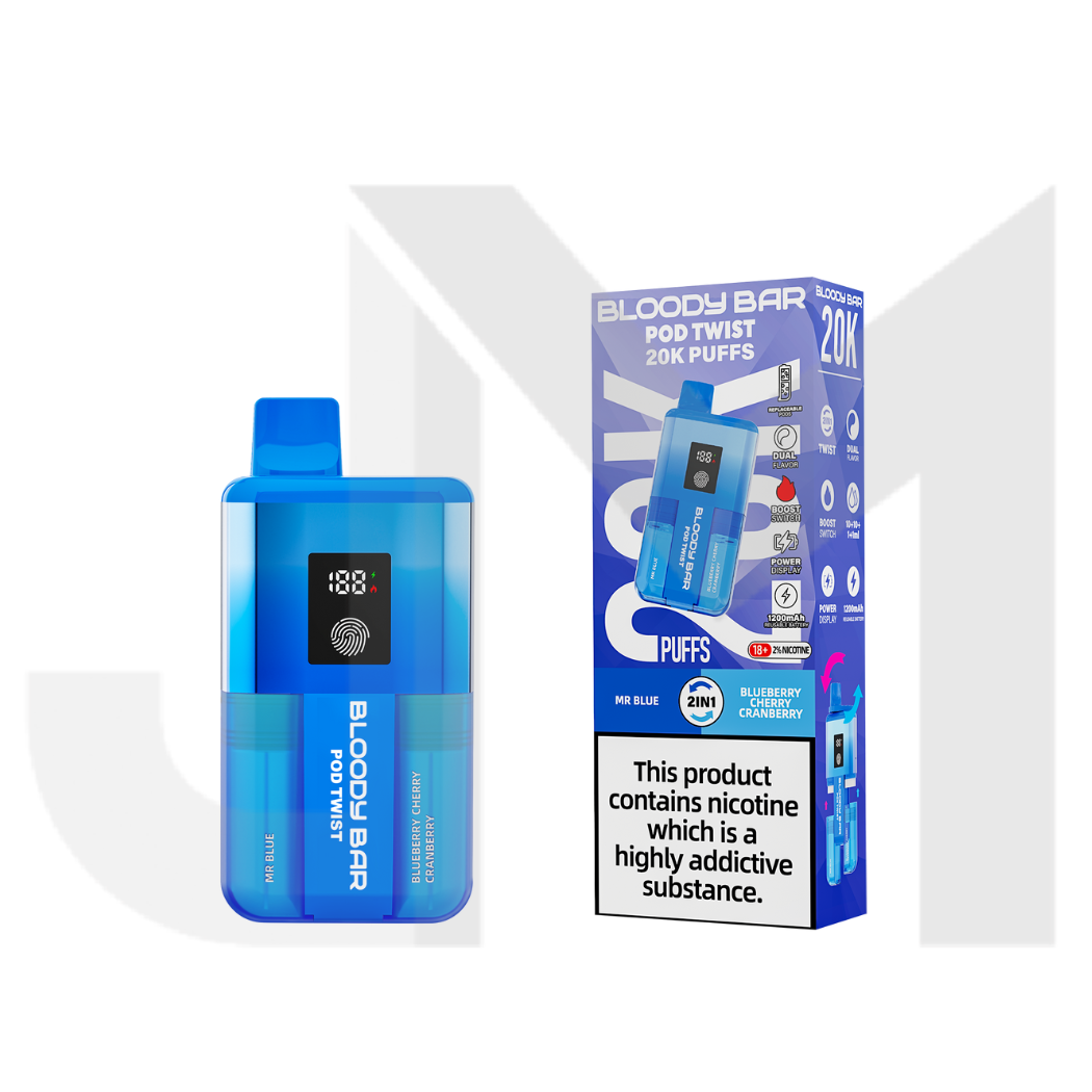 20mg Bloody Bar 20K Twist Prefilled Pod Vape Kit 20000 Puffs
