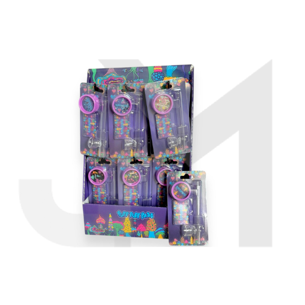 24 x Glass Pipe 858 IG with Plastic Grinder Display Set – GS2683