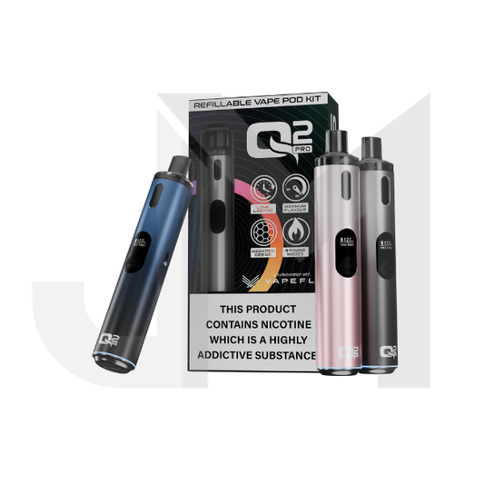Q2 Pro Refillable Pod Vape Kit (Buy 1 Get 2 Nic Salts Free)
