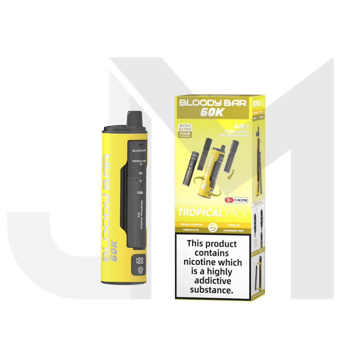 20mg Bloody Bar 60K 4 in 1 Prefilled Pod Vape Kit 60000 Puffs