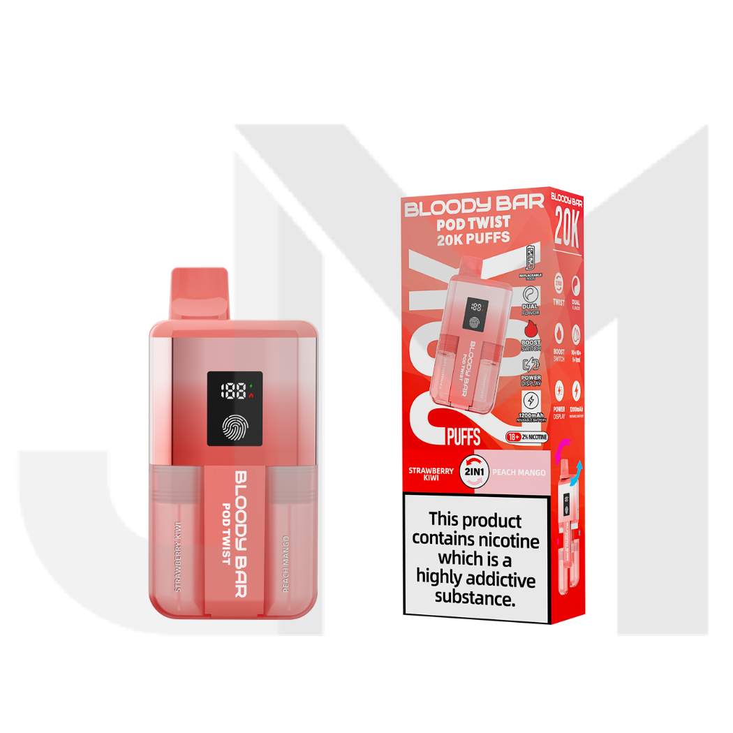 20mg Bloody Bar 20K Twist Prefilled Pod Vape Kit 20000 Puffs