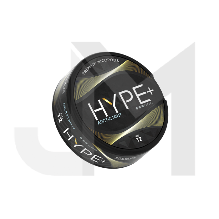 12mg Hype+ Nicotine Pouches - Arctic Mint - 20 Pouches