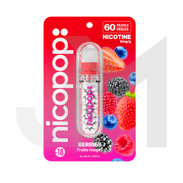 Nicopop 8mg Nicotine Pearls - 60 Pearls