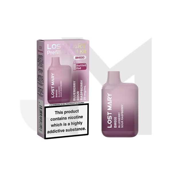 20mg Lost Mary BM600 Prefilled Pod Vape Kit 600 Puffs | UK Wholesale 20mg Lost Mary BM600 Prefilled Pod Vape Kit 600 Puffs | UK Wholesale