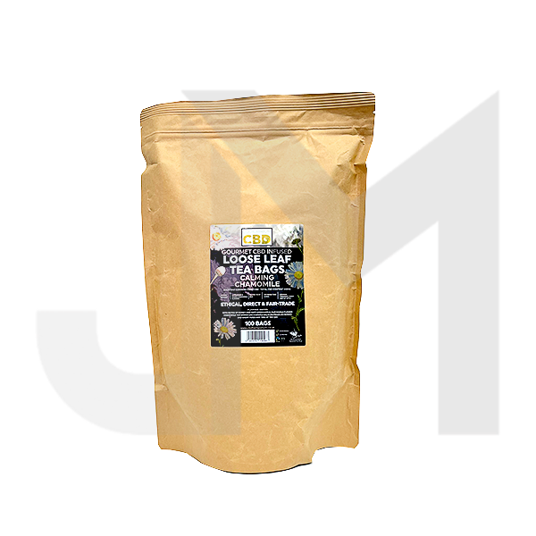 Equilibrium CBD 340mg Tea Chamomile Catering Pack - 100 Biodegradable Pyramid Tea Bags