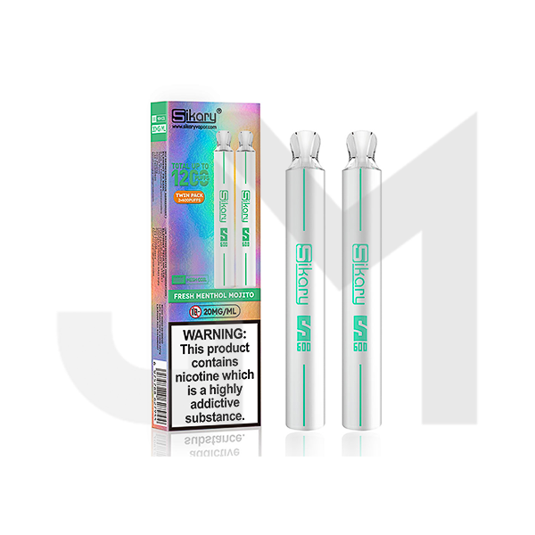 20mg Sikary S600 Twin Pack Disposable Vapes 1200 Puffs