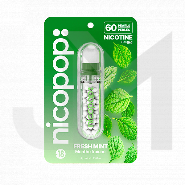 Nicopop 8mg Nicotine Pearls - 60 Pearls